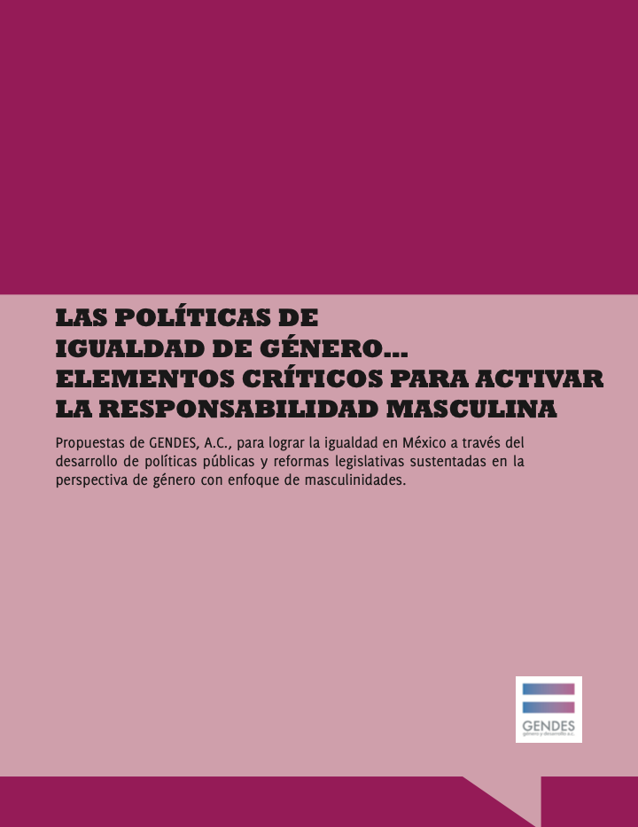 Portada Las políticas de igualdad de genero… Elementos críticos para activar la responsabilidad masculina